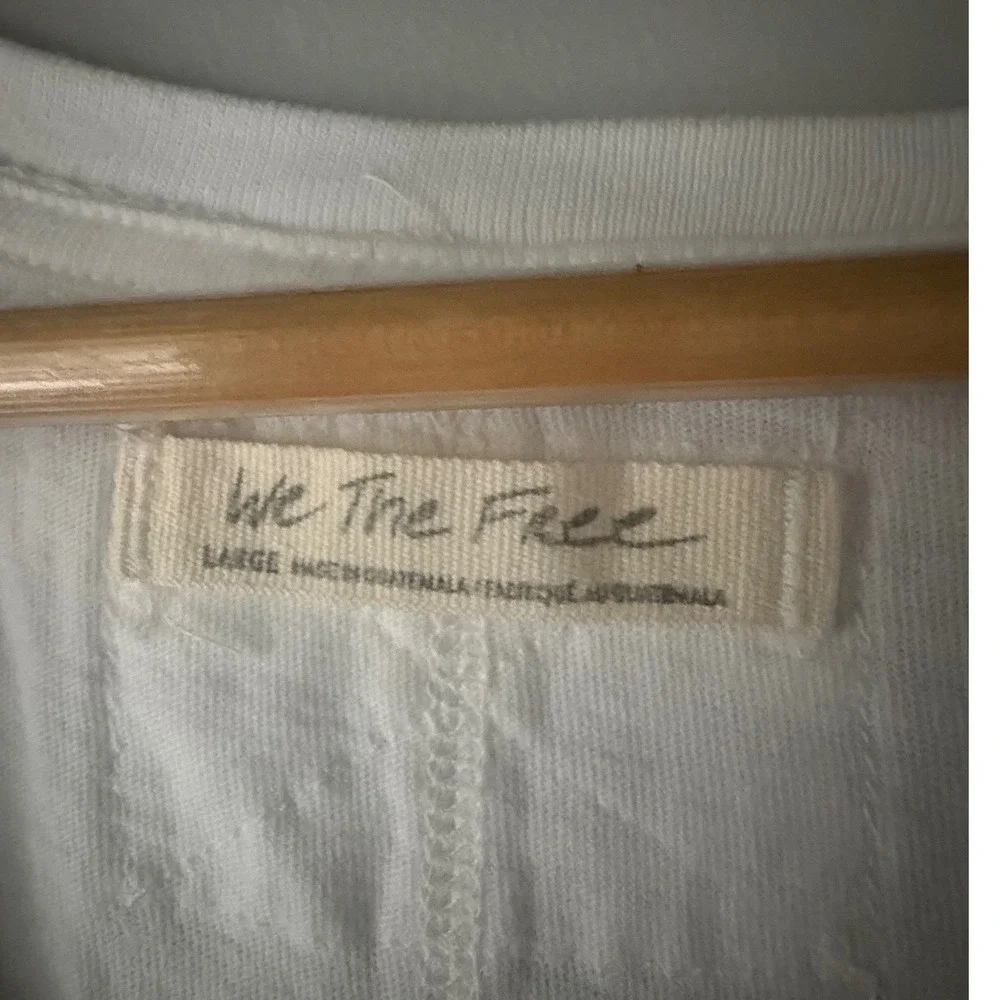 Free People We The Free Fade Into You White Long‎ Sleeve Top Size Large